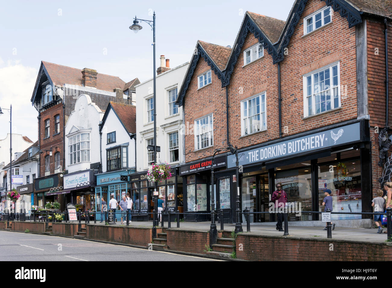 High Street, Dorking, Surrey, England, Vereinigtes Königreich Stockfoto
