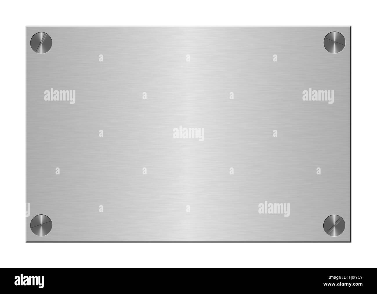 Schrauben, hell, glänzend, verschraubt, Schild, Platte, Edelstahl, Schrauben, Stahl, Stockfoto