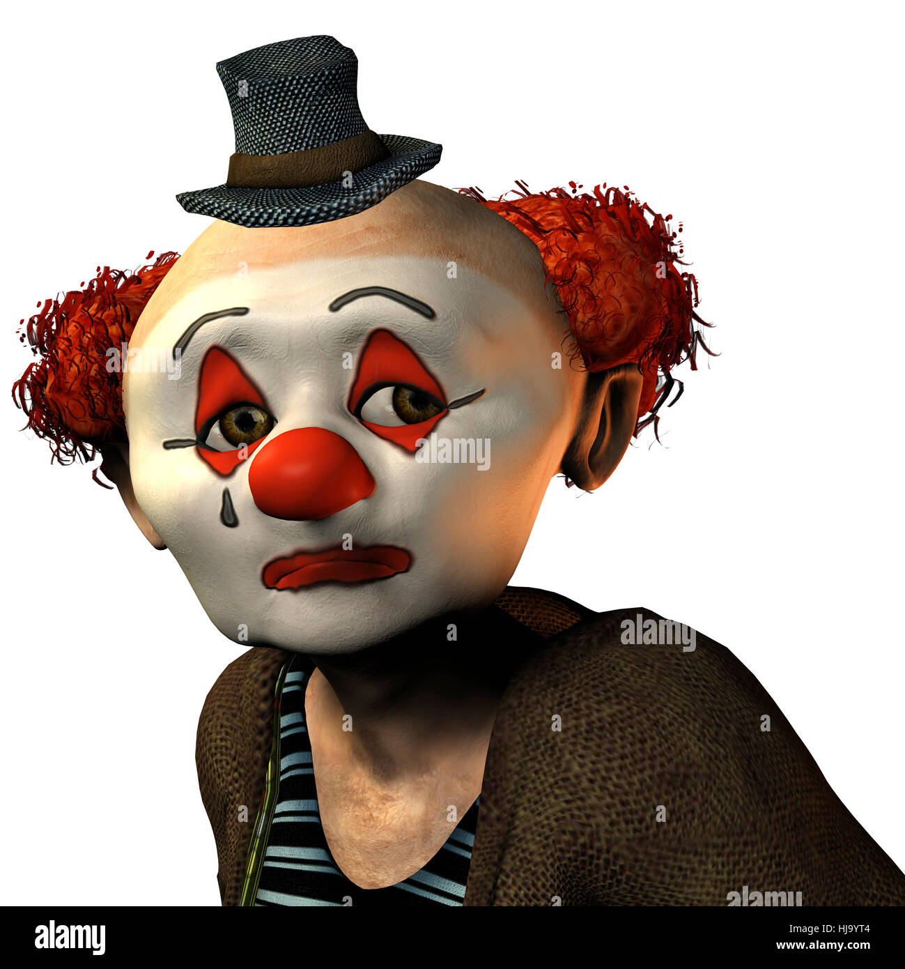 Traurig Clown Party Feier Kostum Zirkus Make Up Weinen Schreien Weinen Stockfotografie Alamy