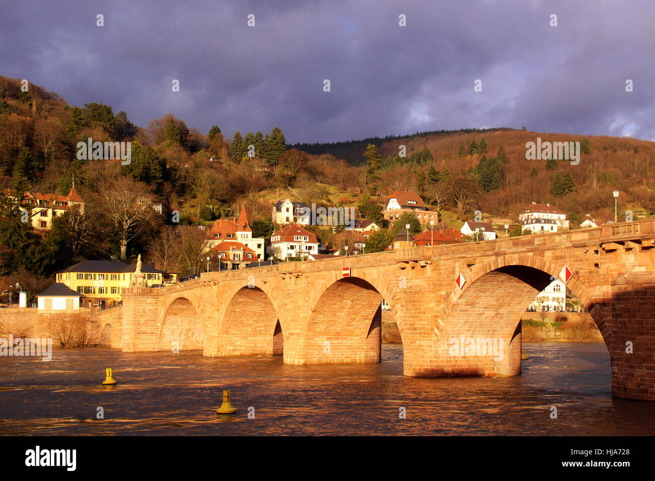 Karl-Theodor-Brücke in heidelberg Stockfoto