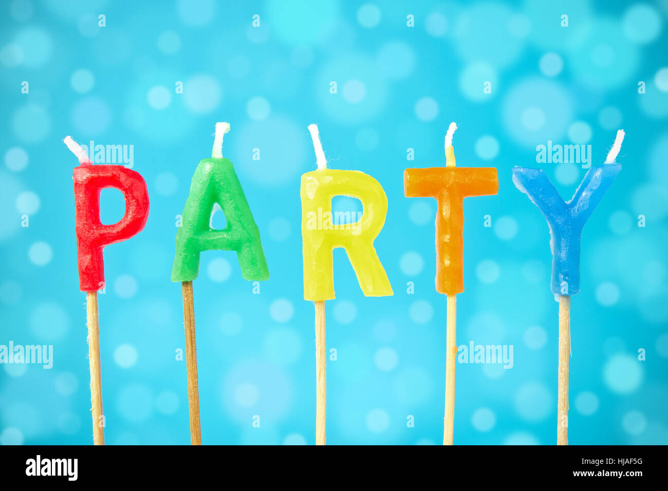 feiern, schwelgen, schwelgt, feiert, Kerze, Wort, Party, Feier, Stockfoto