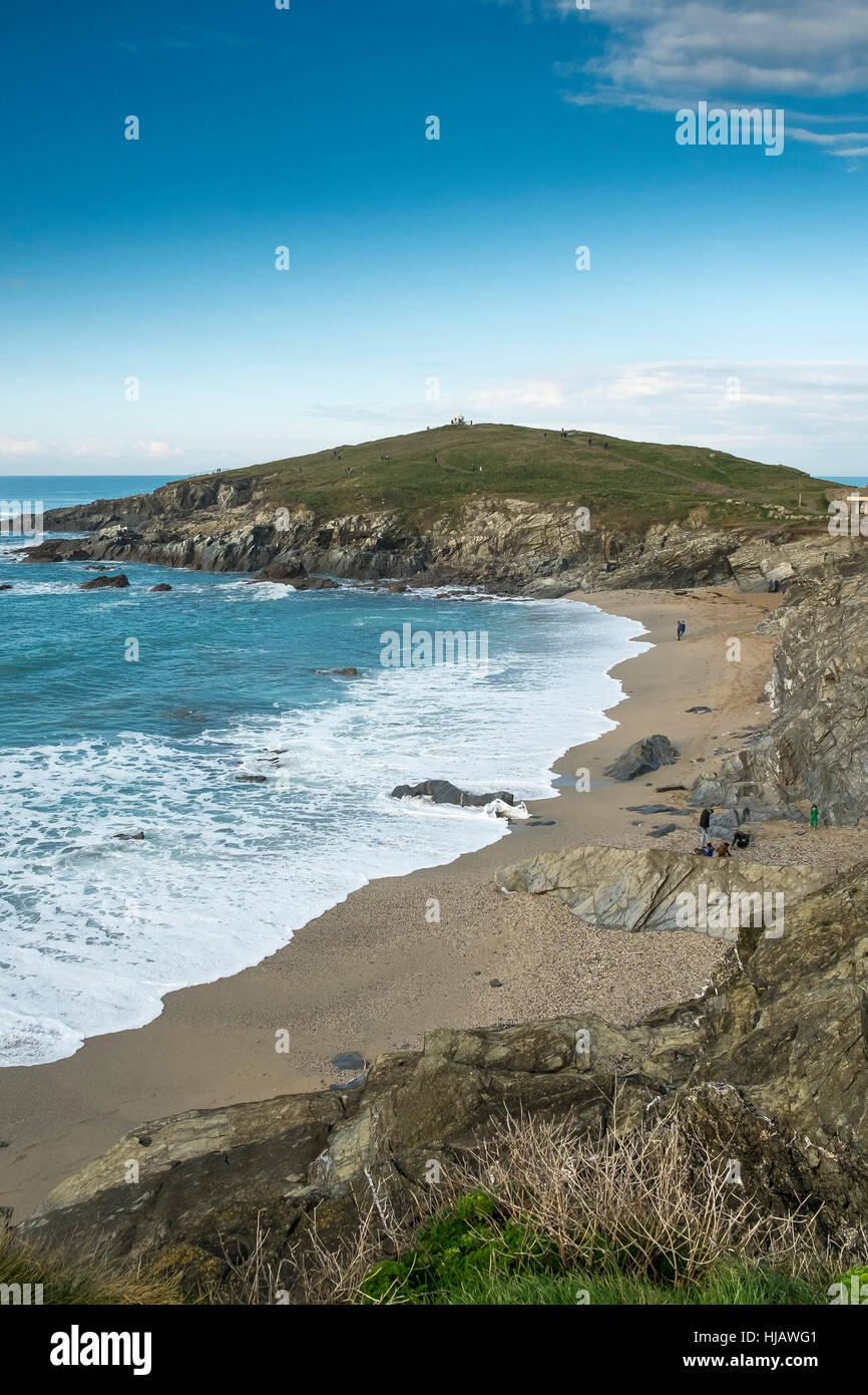 Wenig Fistral in Newquay, Cornwall. Stockfoto