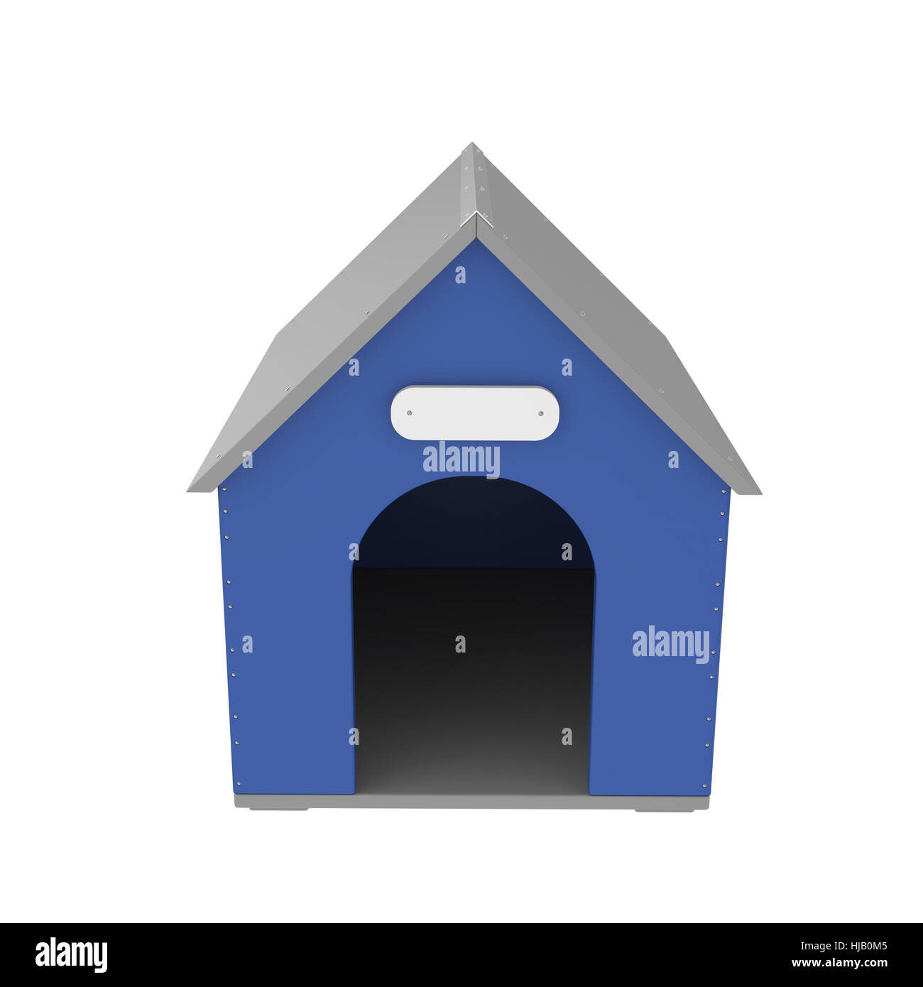 blau, isoliert Hausbau, Objekt, Hund, Tier, Haustier, Holz, Eingang, Stockfoto