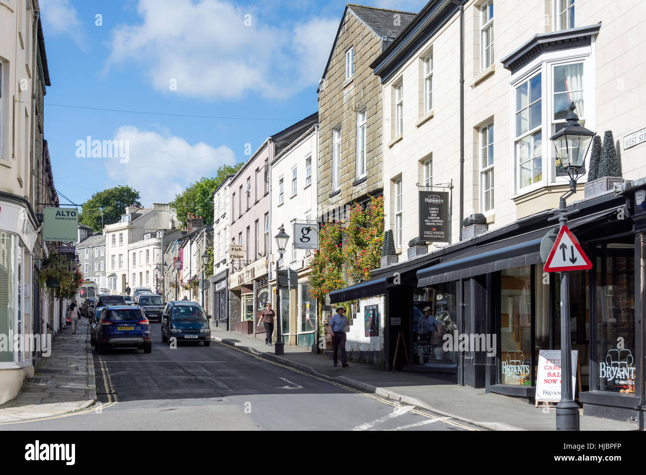 Weststraße, Tavistock, Devon, England, Vereinigtes Königreich Stockfoto