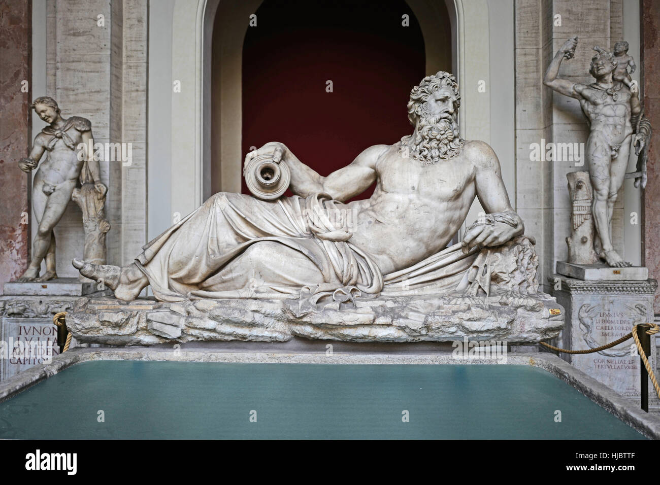Kunstskulpturen in den Vatikanischen Museen ausgestellt.  Laokoon, der Sohn des Acoetes, ist eine Figur in der griechischen und römischen Mythologie. Stockfoto