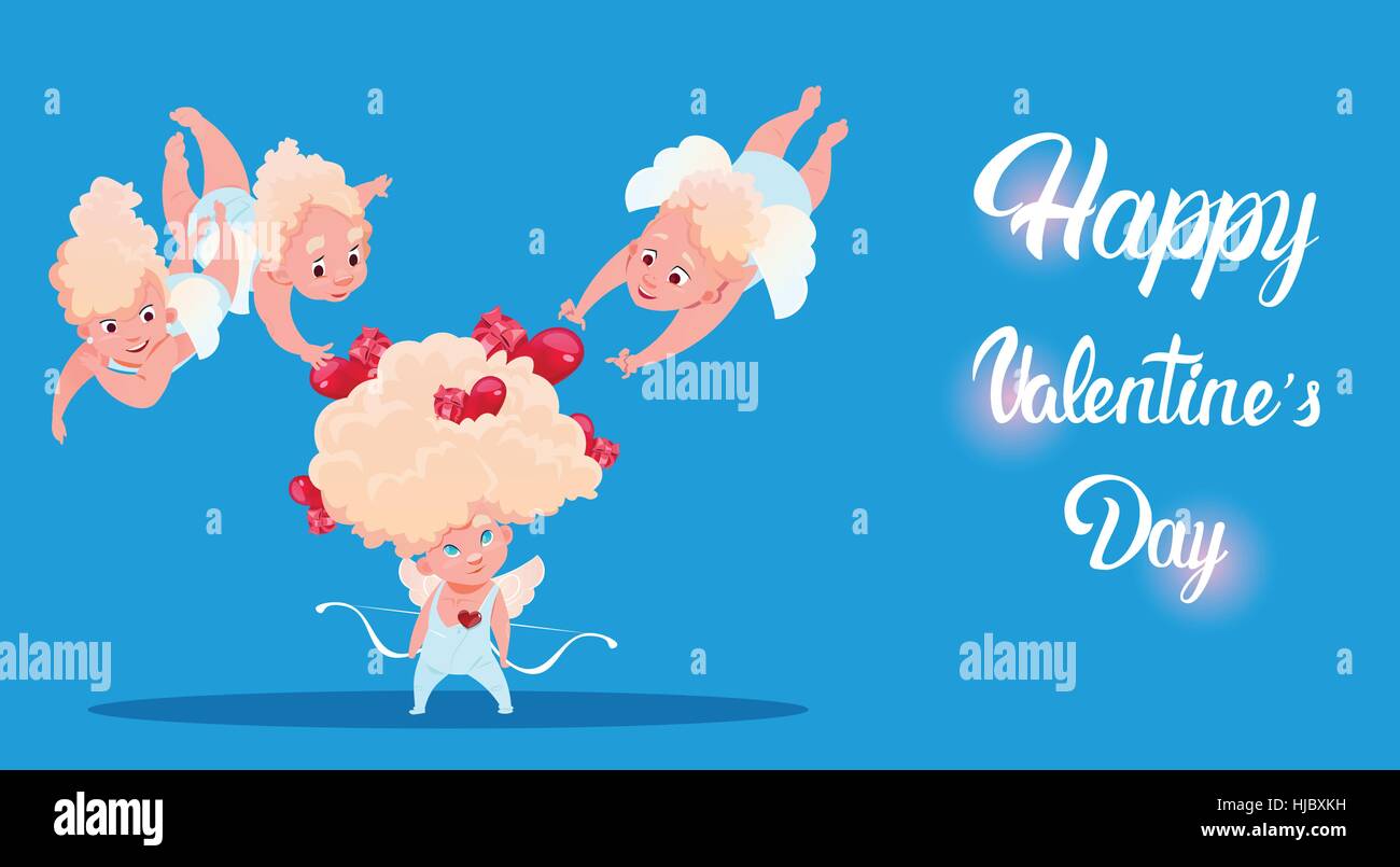 Valentine Day Geschenk Karte Urlaub Amour Love amor Herzform Stock Vektor