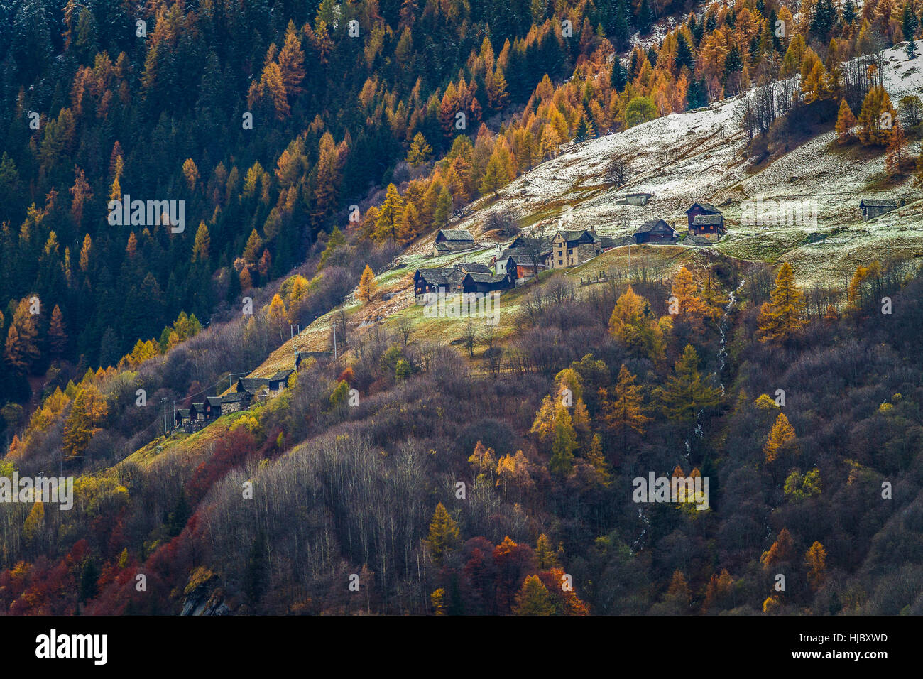 Italien Piemont Val Formazza - Salecchio Stockfoto