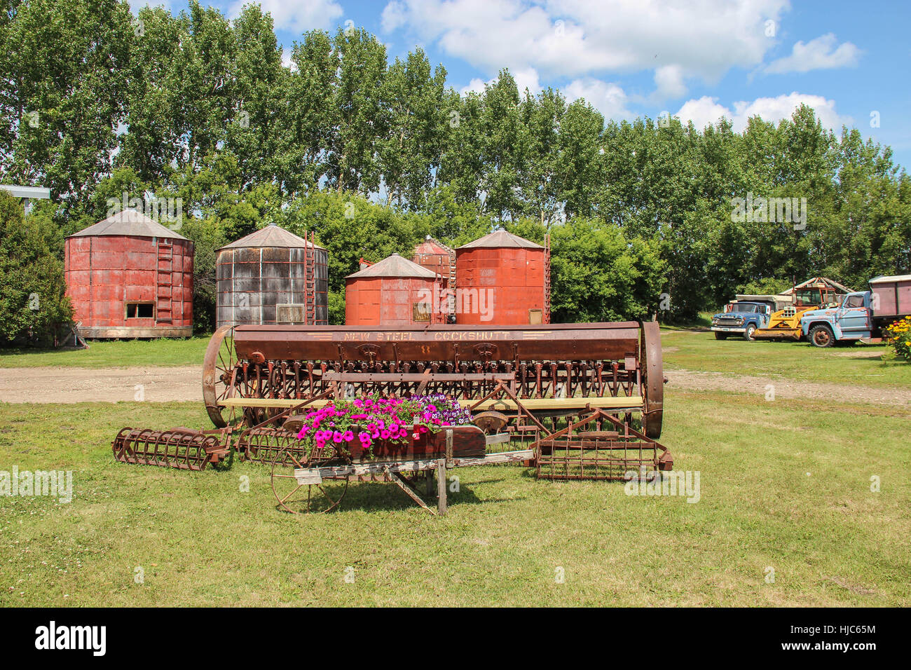 Leben auf dem Bauernhof auf der kanadischen Prärie. Stockfoto