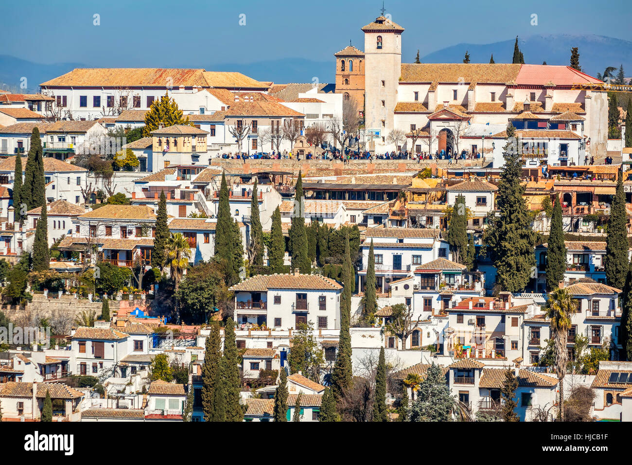 Albaycin Häuser In der alten Stadt Granada Andalusien Spanien Stockfoto