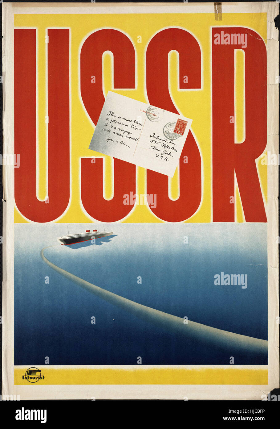 UdSSR - Vintage Reise Poster der 1920er Jahre der 1940er-Jahre Stockfoto