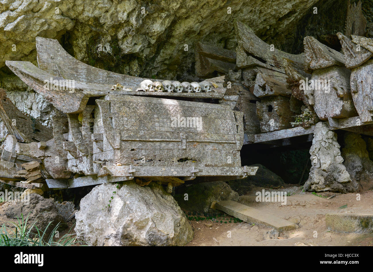 Tana Toraja Friedhof in Kete Kesu, Sulawesi, Indonesien Stockfoto