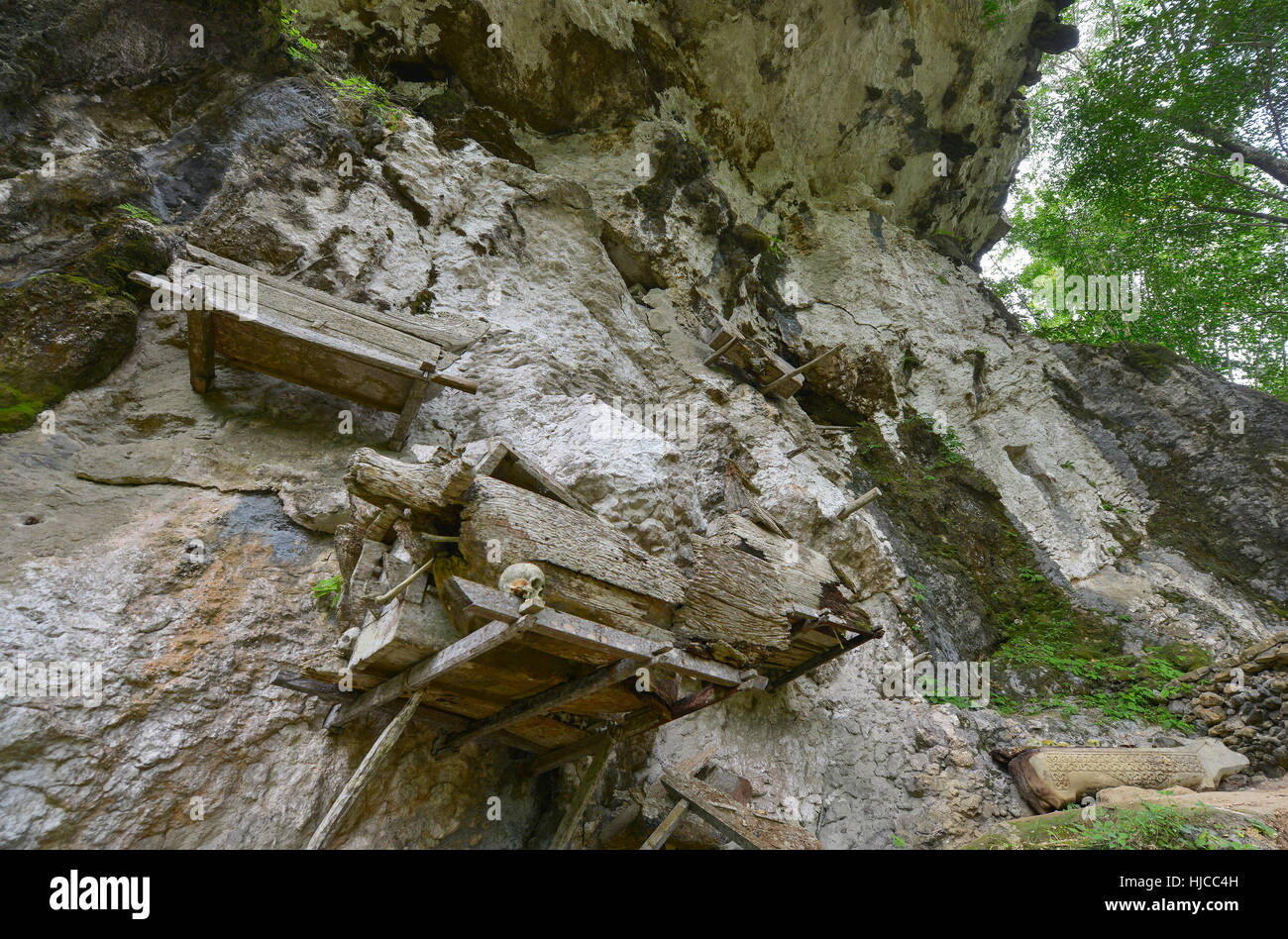 Tana Toraja Friedhof in Kete Kesu, Sulawesi, Indonesien Stockfoto