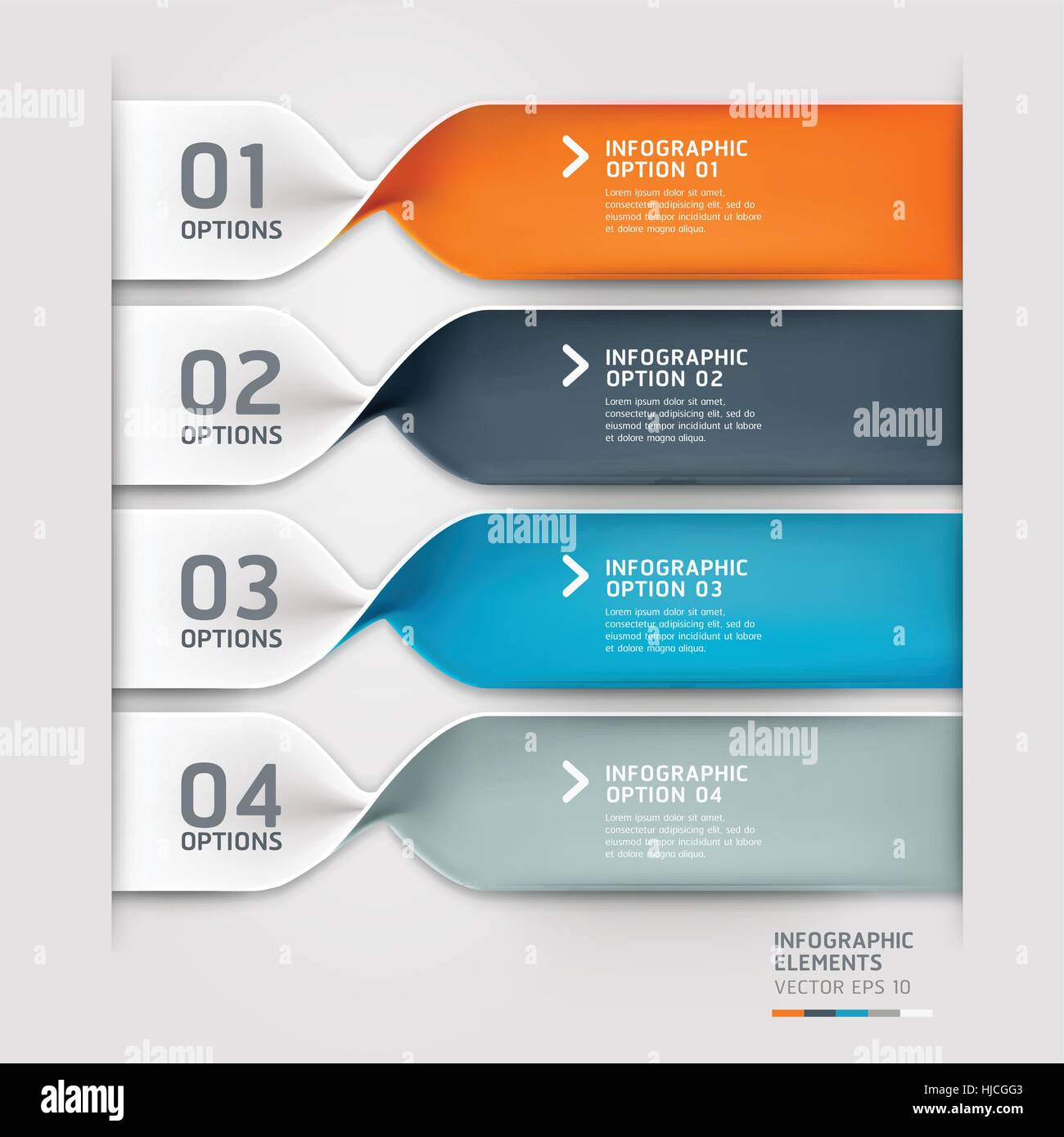 Moderne Spirale Infografiken Optionen Banner. Vector Illustration. Für workflow Layout, Schaltplan, Anzahl Optionen, Web Design. Stock Vektor