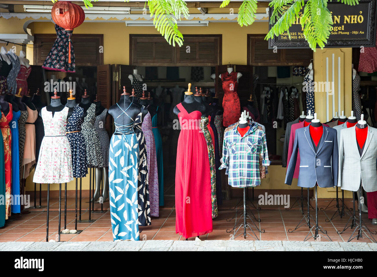 Stoff-Shop, Hoi an, Vietnam Stockfoto
