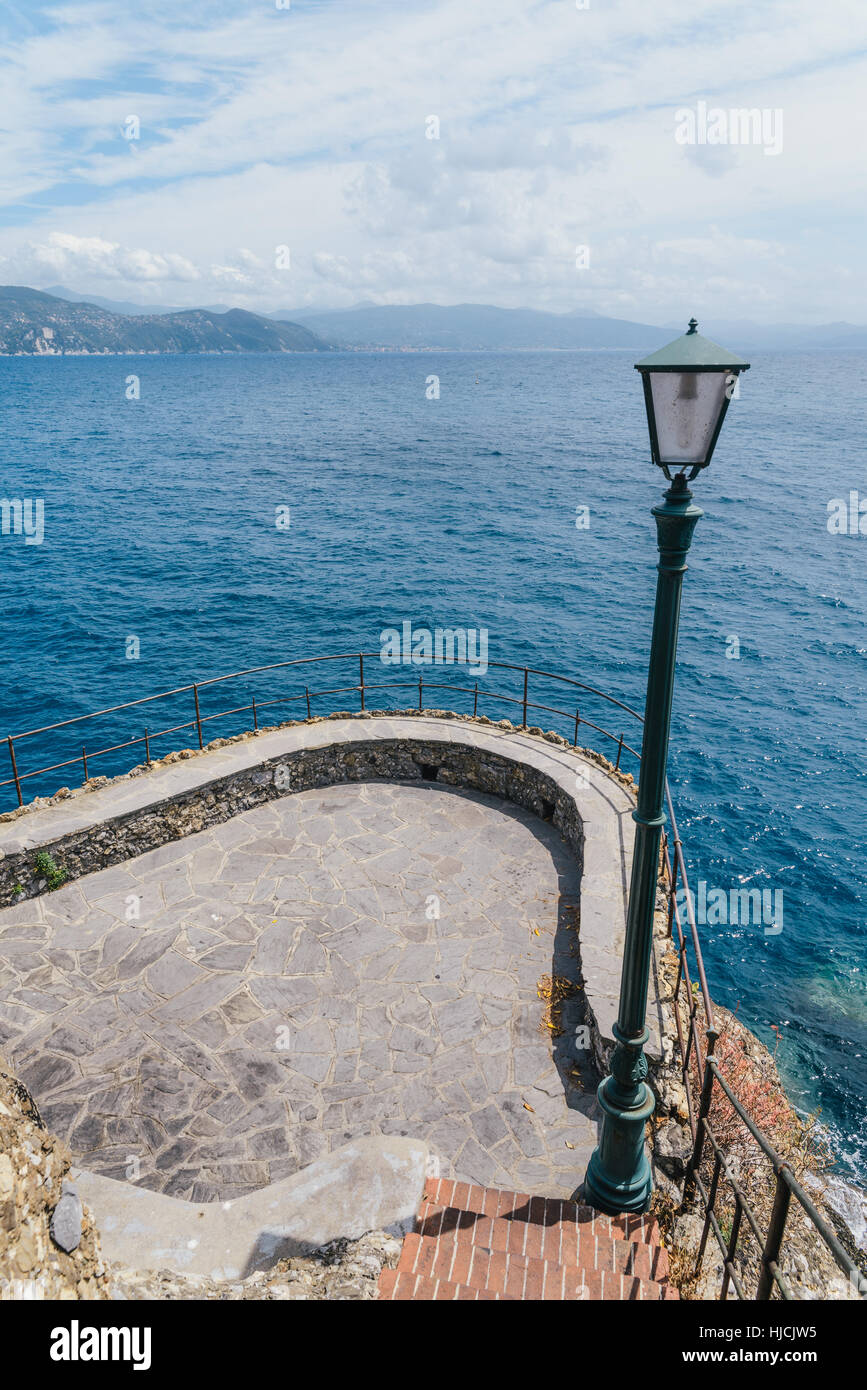 Küstenweg in Paraggi zwischen Santa Margherita Ligure und Portofino Italien Stockfoto