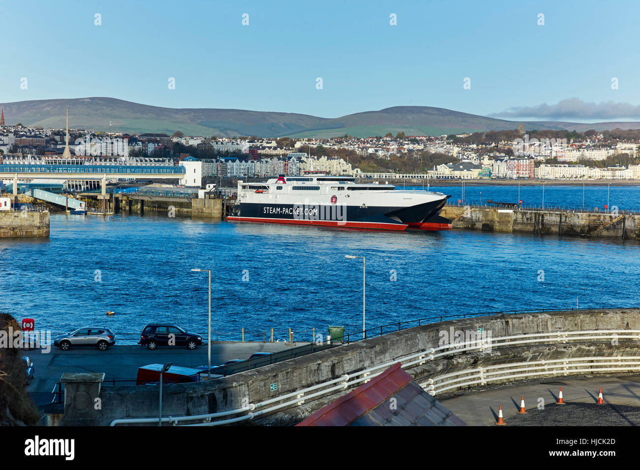 Steampacket Fastcraft Boot Manannan Stockfoto