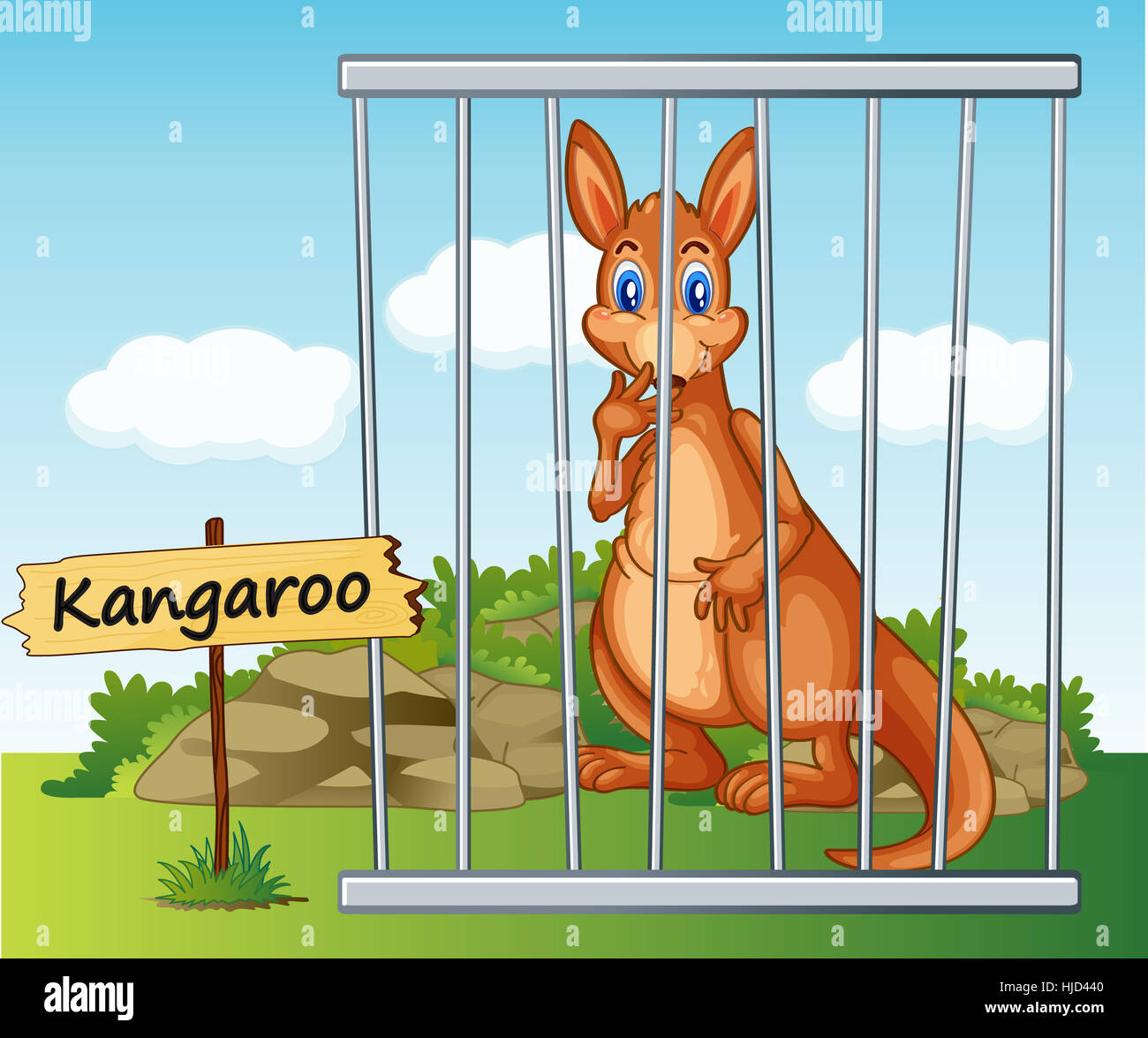 Board, Single, Park, Grafik, Tier, Säugetier, Holz, Wild, Zoo, Illustration, Stockfoto