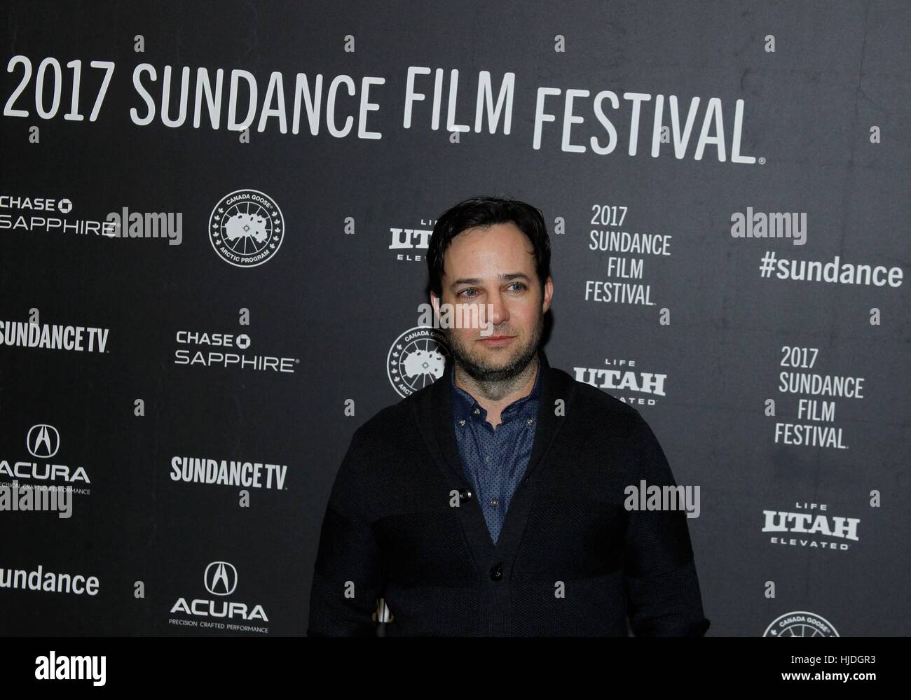 Park City, Utah, USA. 24. Januar 2017. Danny Strong im Ankunftsbereich für Rebellen IN THE RYE Premiere beim Sundance Film Festival 2017, Eccles Theatre, Park City, UT 24. Januar 2017. Bildnachweis: James Atoa/Everett Collection/Alamy Live-Nachrichten Stockfoto