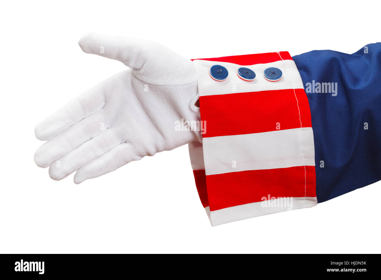 Präsident Hand zu schütteln, Isolated on White Background. Stockfoto