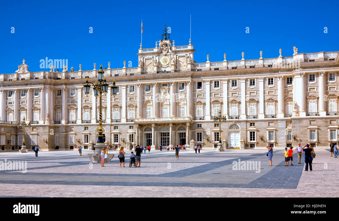 Königspalast in Madrid Stockfoto