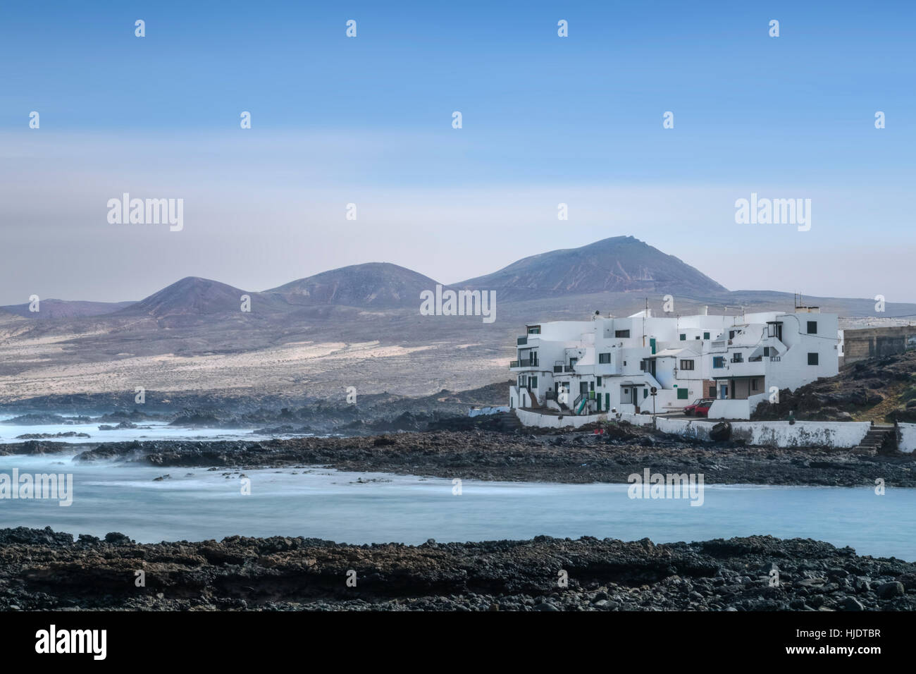 Caleta de Caballo, La Santa, Lanzarote, Kanarische Inseln, Spanien Stockfoto