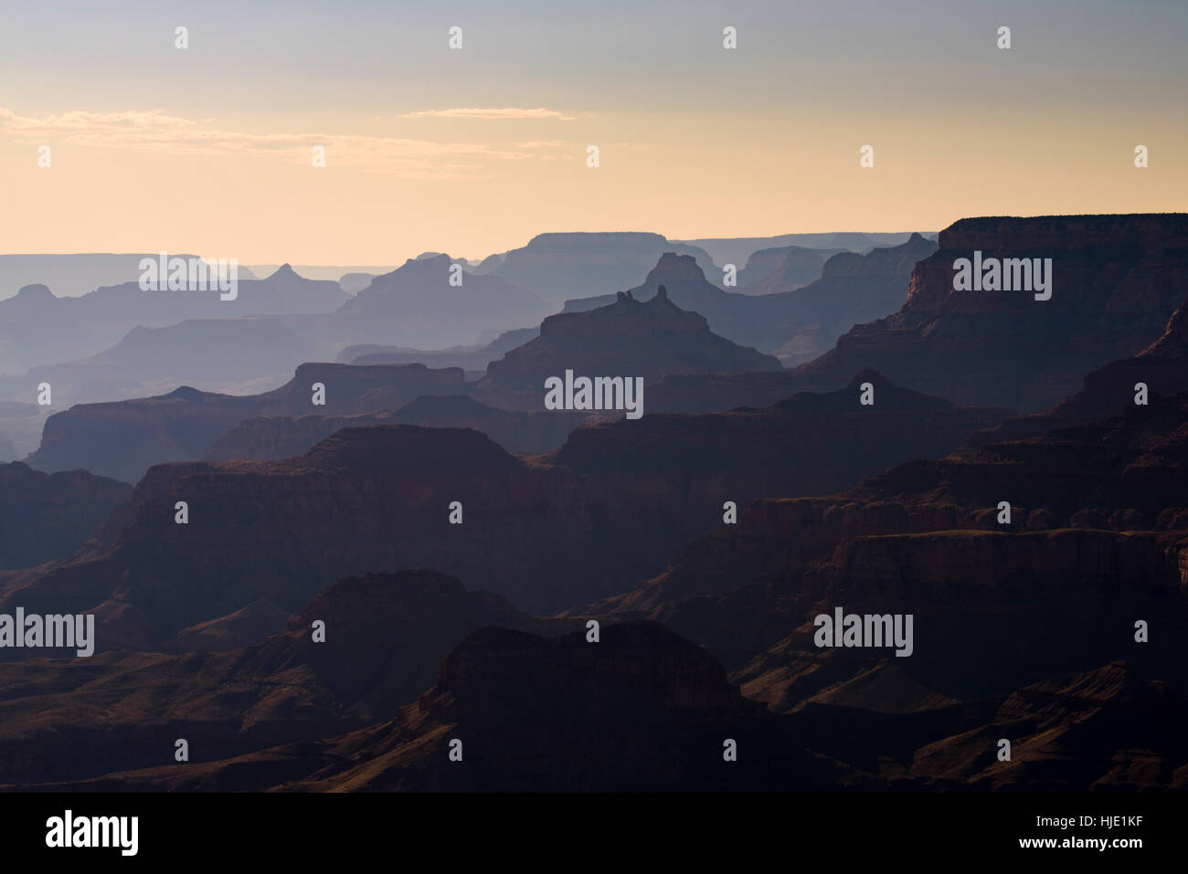 Blick bei Sonnenuntergang vom Lipan Point, Grand Canyon National Park, Arizona, USA Stockfoto