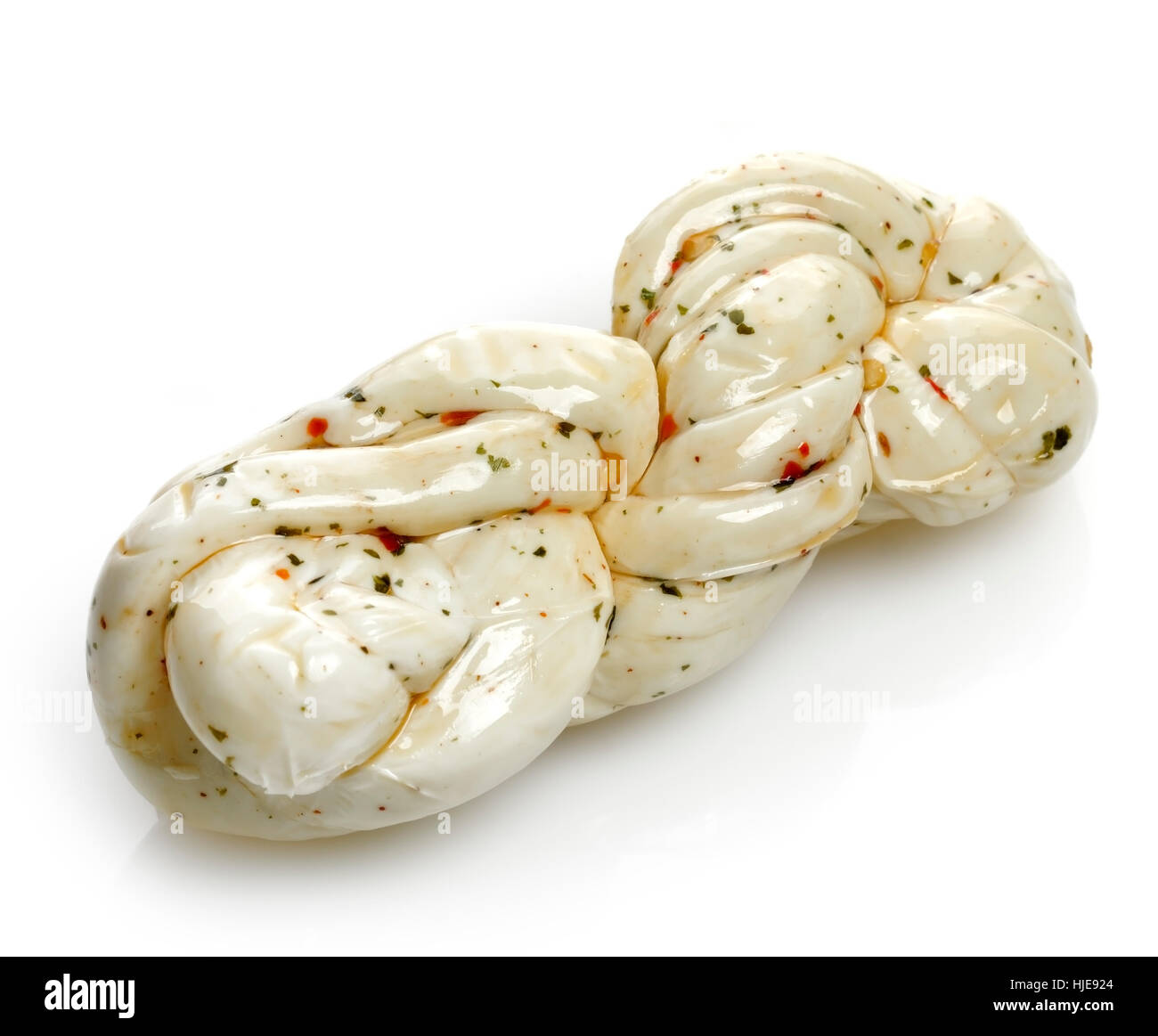 Käse, geflochten, geflochten, Molkerei, Vorspeise, Snack, weiß, Lebensmittel, Nahrungsmittel, Gewürz, Stockfoto
