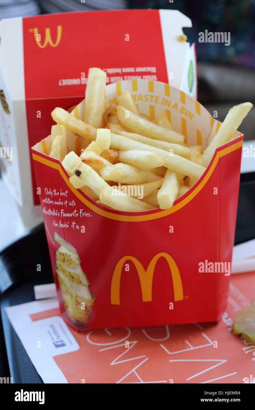 McDonalds Pommes - Australien Stockfoto