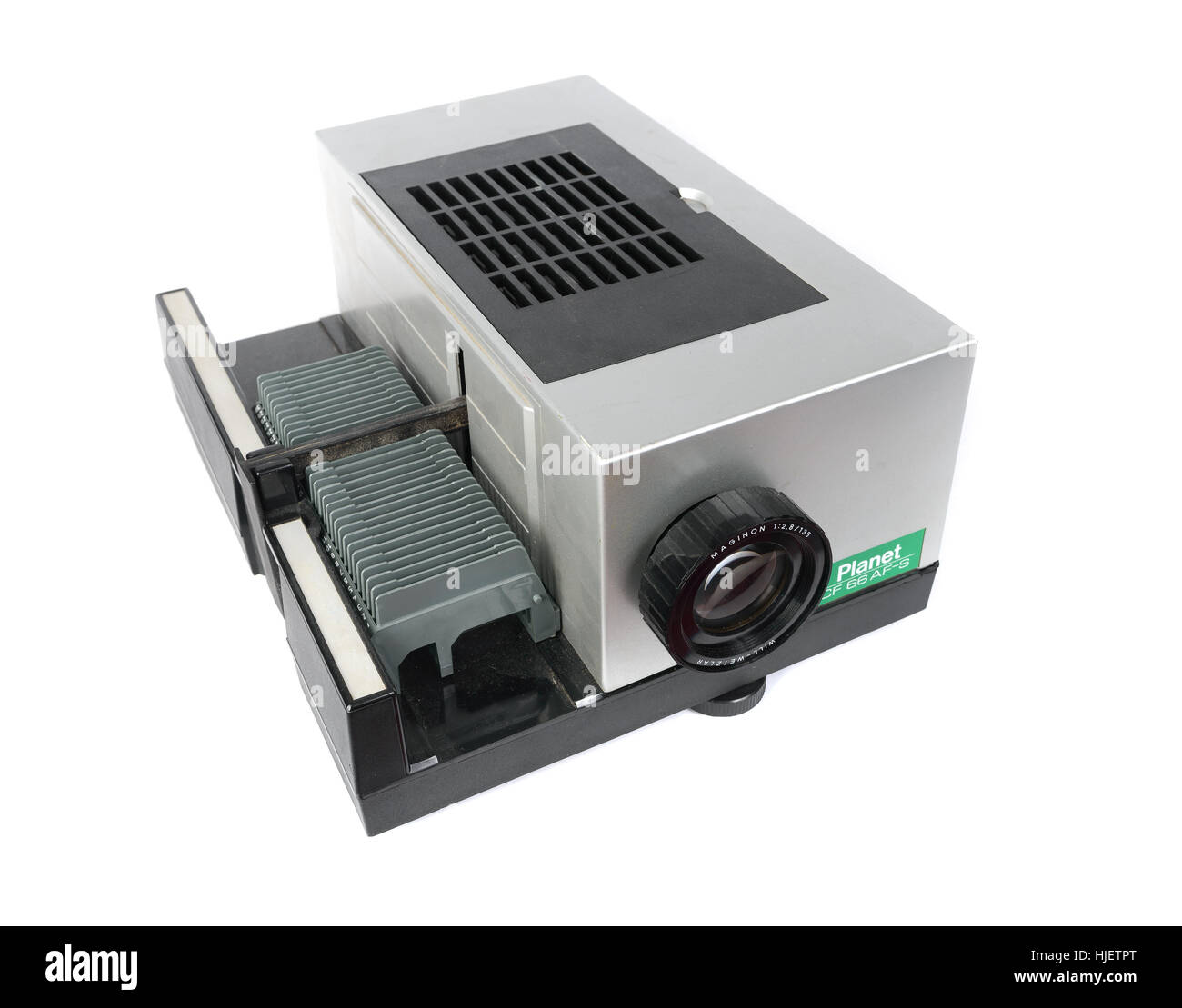 Planeten CF 66 AF-S Mittelformat-Dia Projektor Ausschnitt isoliert auf weißem Hintergrund Stockfoto