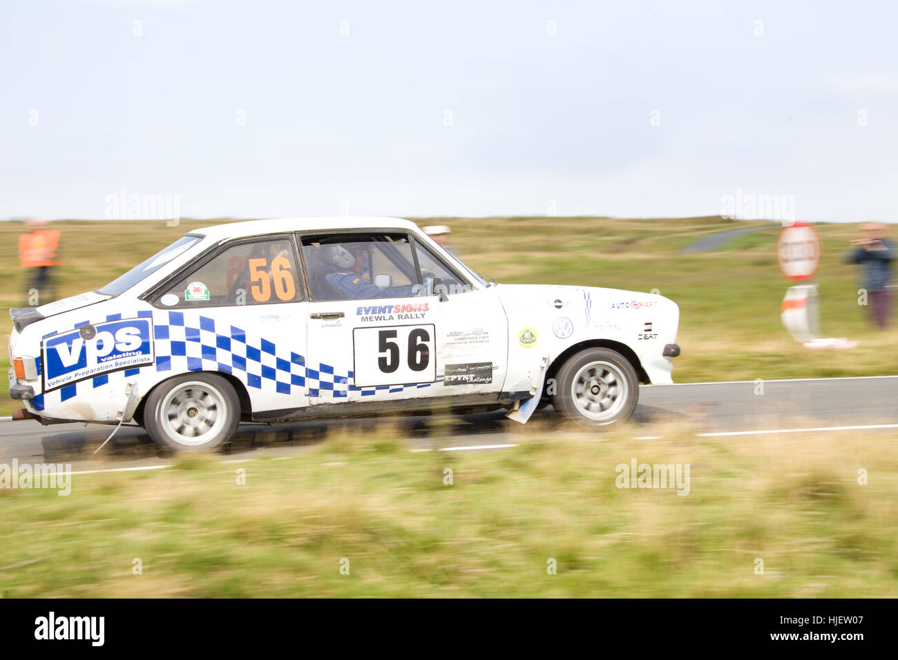 Mewla historische Rallye Event bei epynt Stockfoto