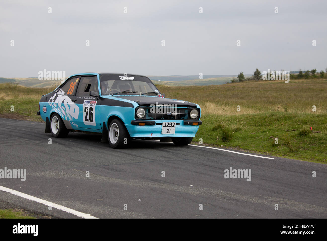 Mewla historische Rallye Event bei epynt Stockfoto