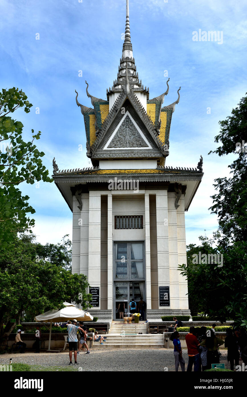 Gedenkstätte der Killing Fields - Choeung Ek Museum of Cambodia (Massengrab der Opfer von Pol Pot - Khmer Rouge von 1963 bis 1997.) Phnom Penh Kambodscha Stockfoto