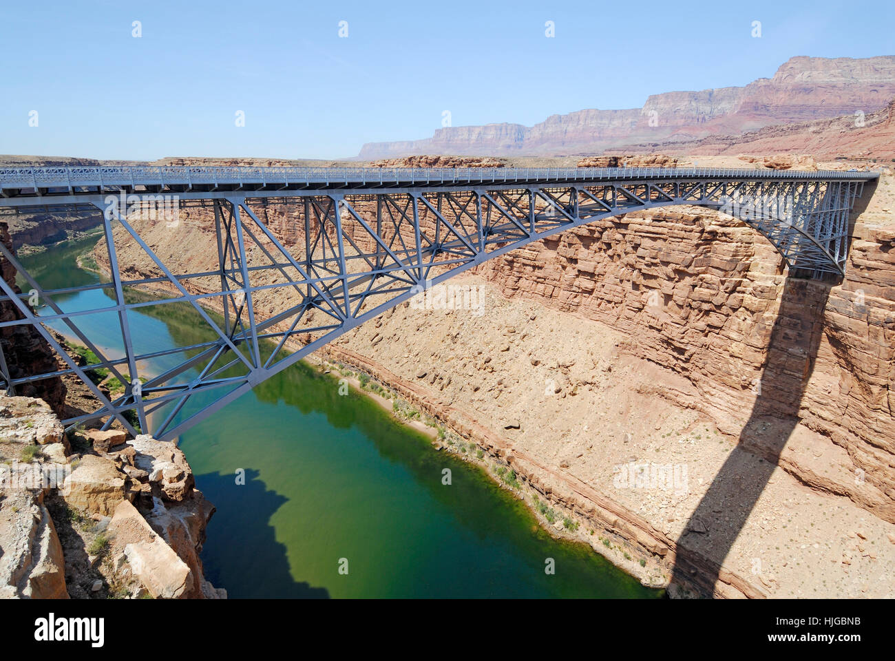 Navajo-Brücke über den Colorado River, Marble Canyon, Arizona, USA Stockfoto