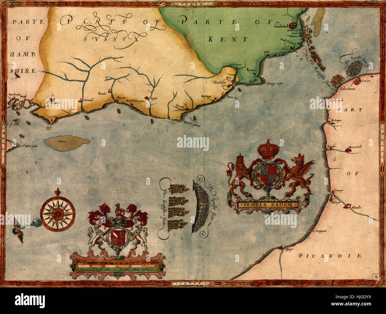 Restaurierte antike karte Fotos und Bildmaterial in hoher Auflösung