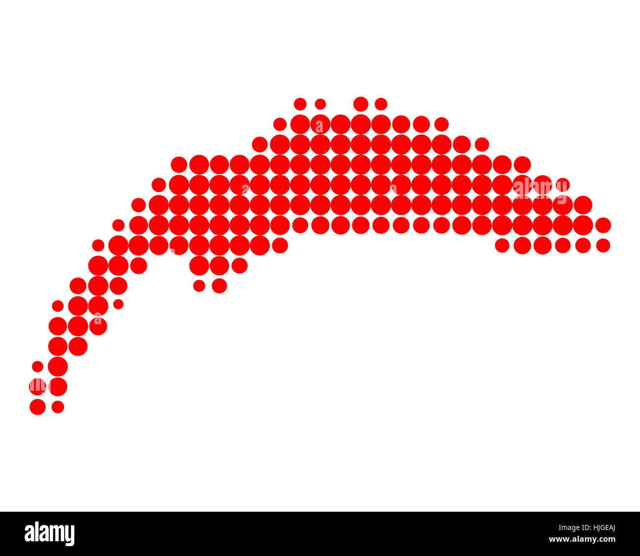 Schweiz, Illustration, Frankreich, Kreis, Karte, gepunktet, Dot, Raster, Design, Stockfoto