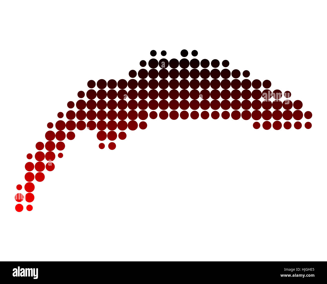 Schweiz, Illustration, Frankreich, Kreis, Karte, gepunktet, Dot, Raster, Design, Stockfoto