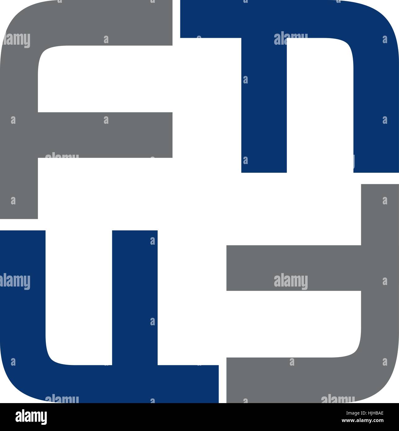 Modernes Logo Lösung Buchstabe F Stock Vektor