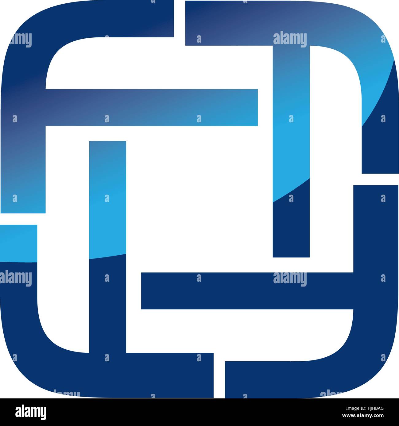 Modernes Logo Lösung Buchstabe F Stock Vektor