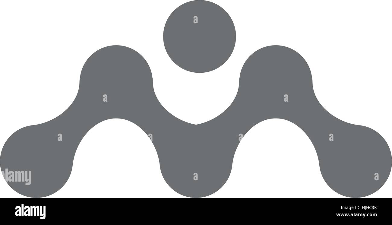 Synergie-Logo erste M Stock Vektor