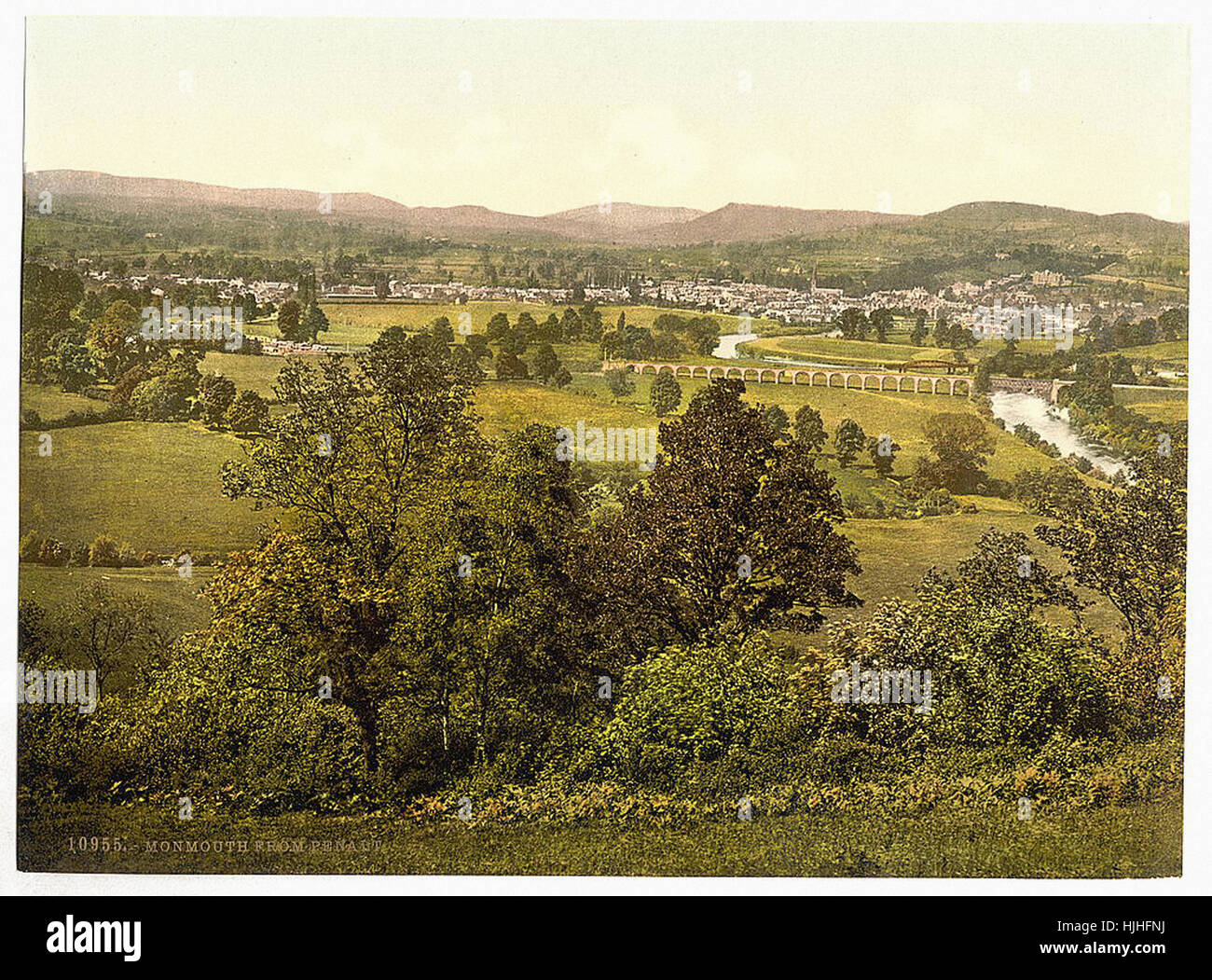 Von Penalt, Monmouth, Wales - Photochrom XIXth Jahrhundert Stockfoto