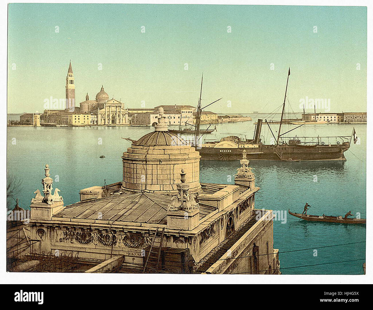 Hafen, Venedig, Italien - Photochrom XIXth Jahrhundert Stockfoto