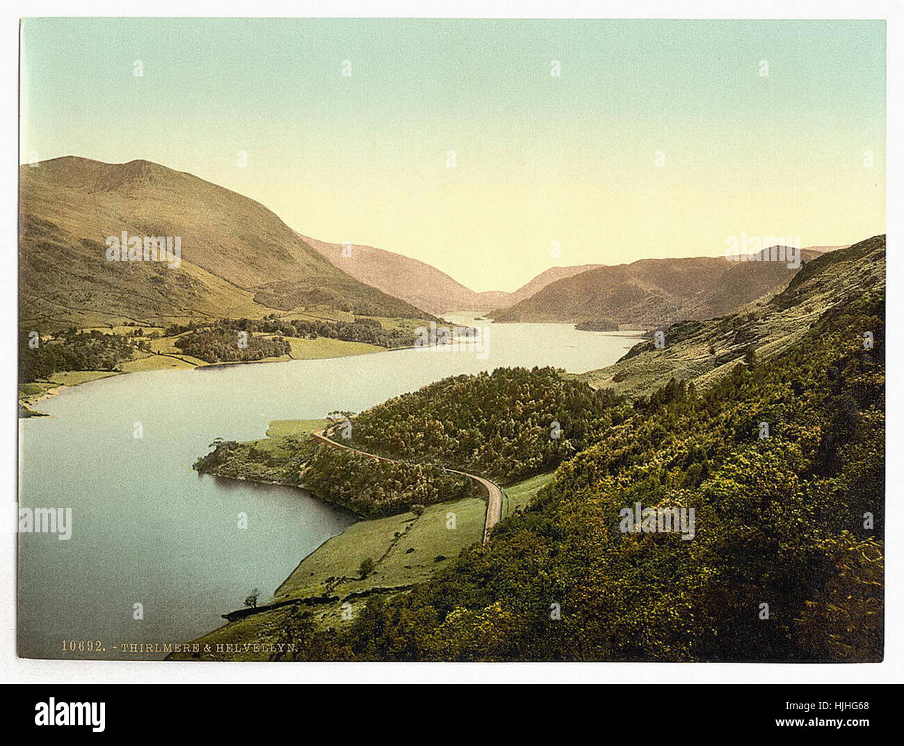Lakelandpoeten und Thirlmere, Lake District, England - Photochrom XIXth Jahrhundert Stockfoto