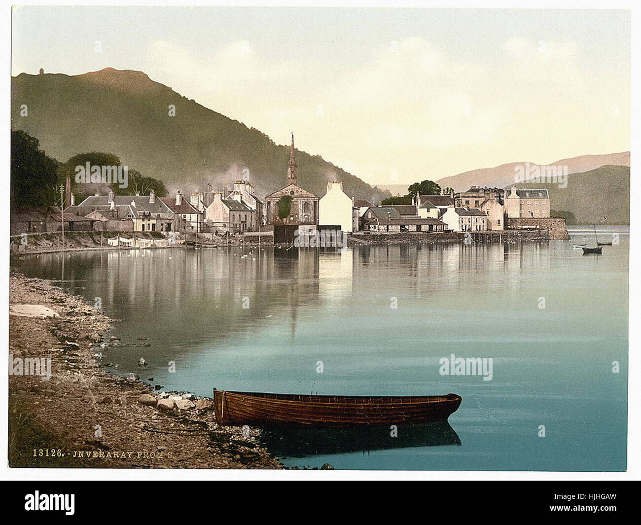 Inveraray aus S. (d. h. südlich), Schottland - Photochrom XIXth Jahrhundert Stockfoto