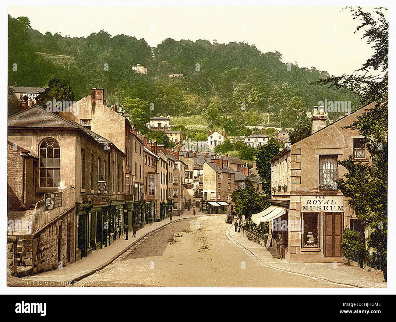 Matlock South Parade und Heights of Abraham, Derbyshire, England - Photochrom XIXth Jahrhundert Stockfoto