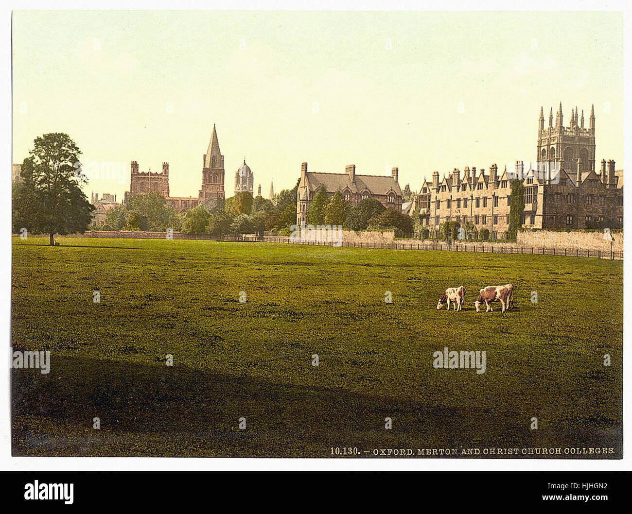 Merton und Christ Church College, Oxford, England - Photochrom XIXth Jahrhundert Stockfoto