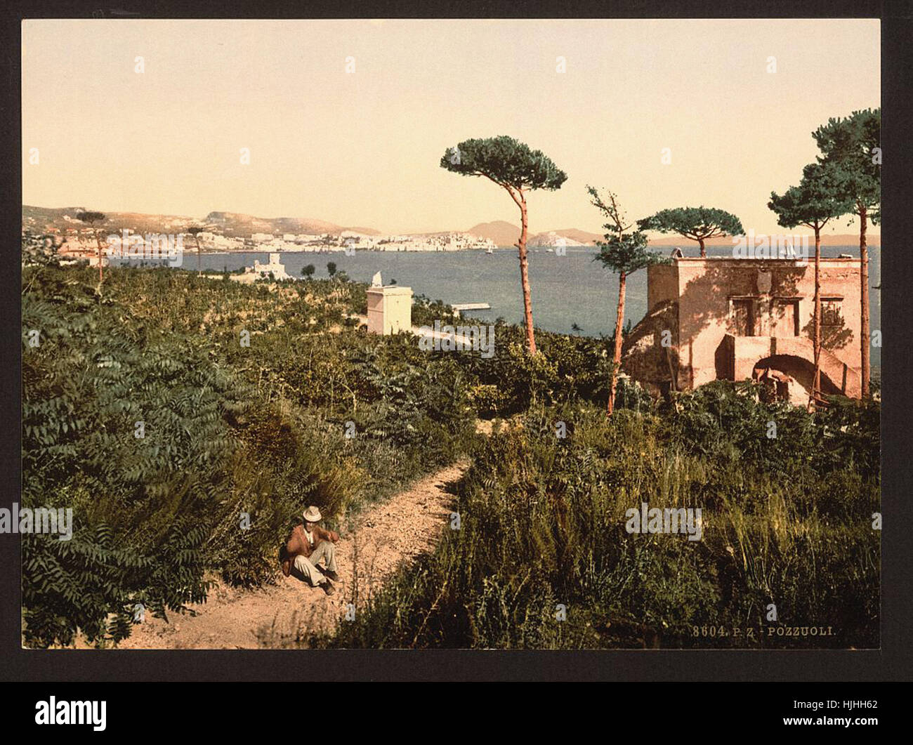 Pozzuoli, Neapel, Italien - Photochrom XIXth Jahrhundert Stockfoto