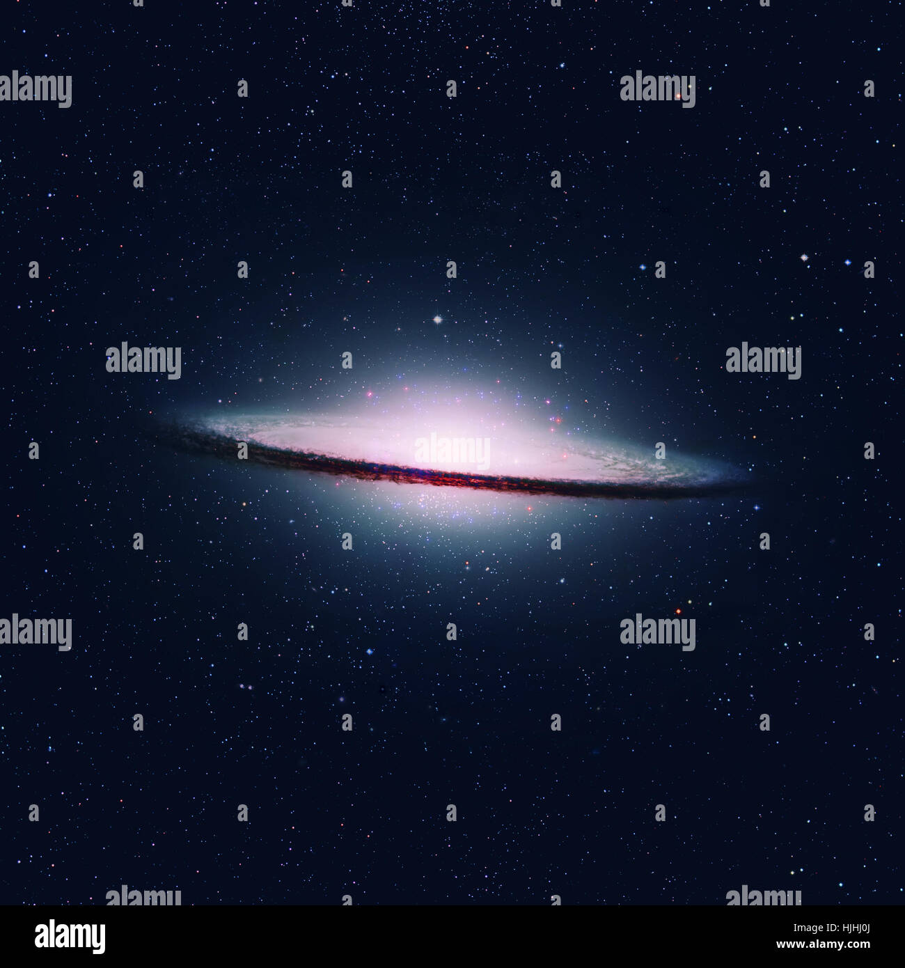 Abstrakten Raum Hintergrund mit einer Spiralgalaxie Stockfoto