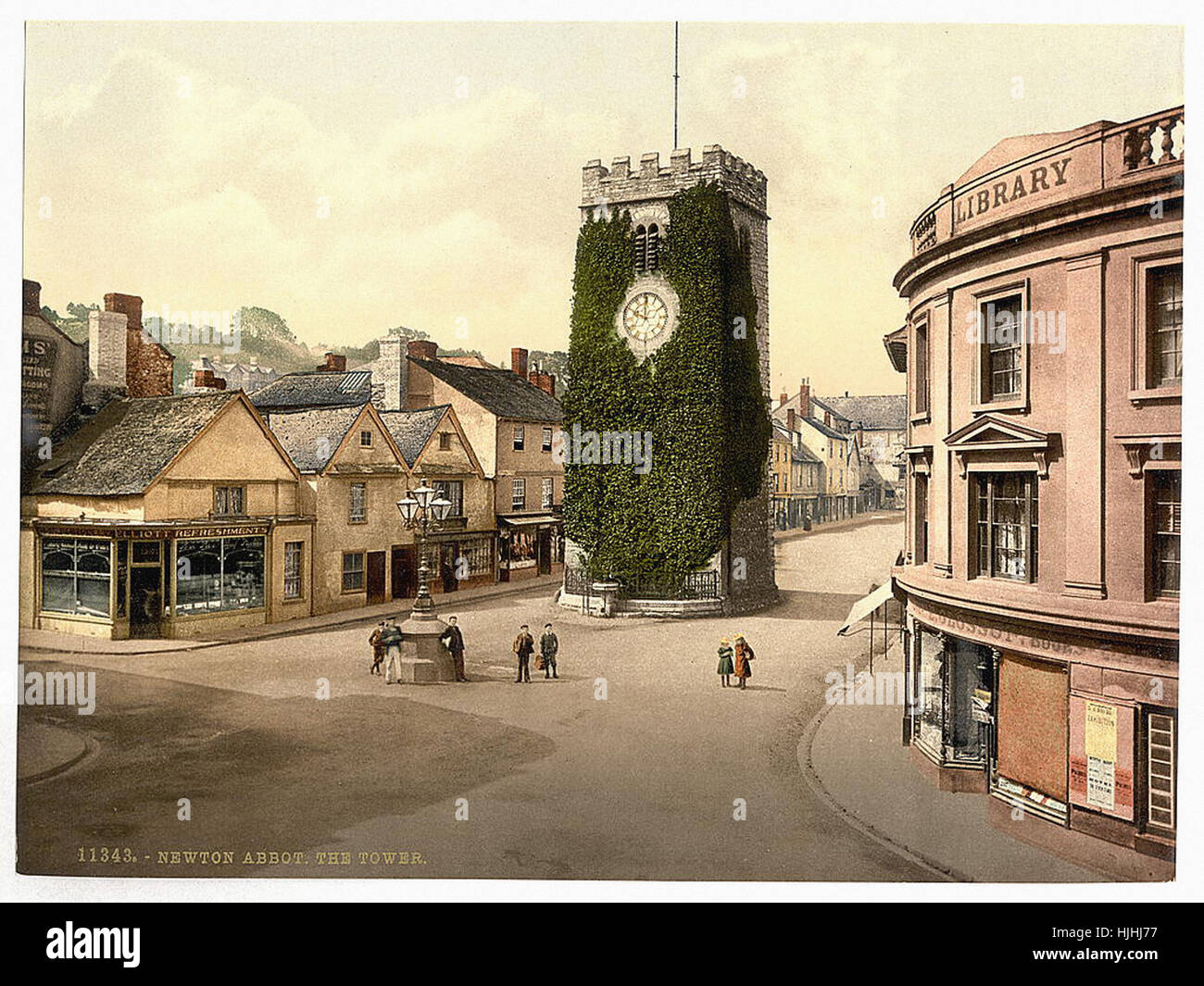 Der Turm, Newton Abbott, England - Photochrom XIXth Jahrhundert Stockfoto