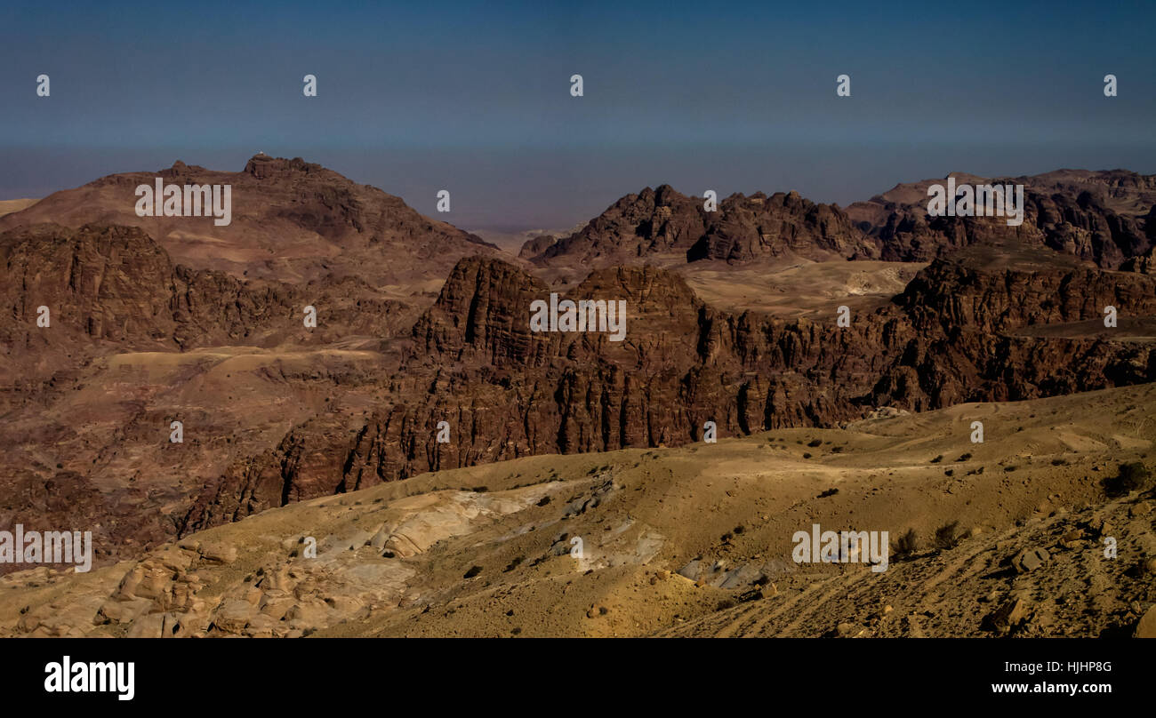 Berge in Petra, Jordanien Stockfoto