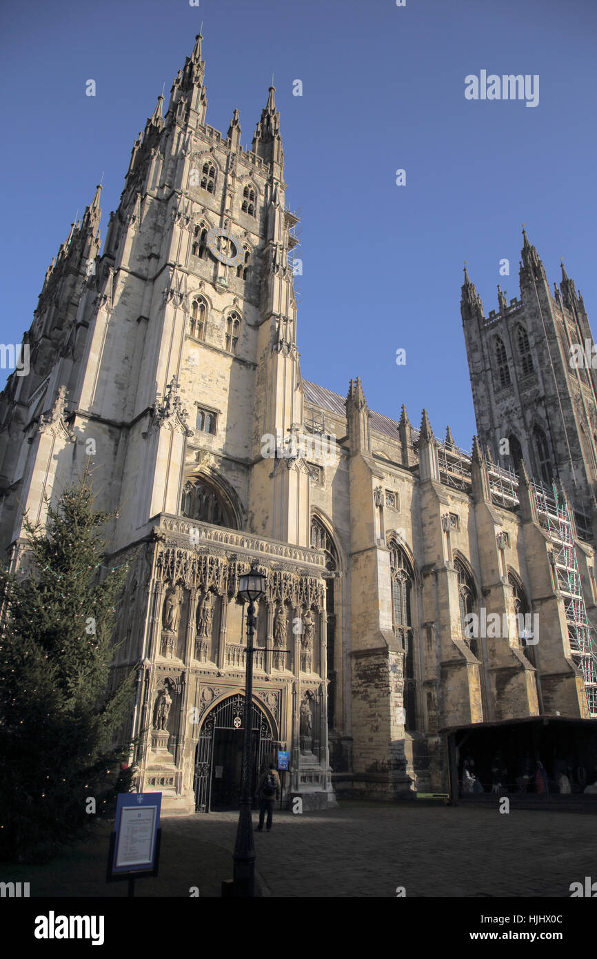 der Turm von Canterbury Kathedrale Kent Stockfoto